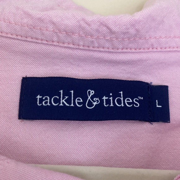 Mens size large pink long sleeve button up shirt. - Picture 2 of 4